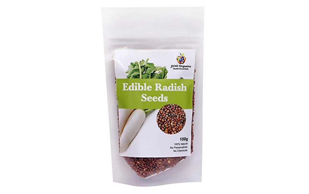 Jioo Organics Edible Radish Seeds    Pack  100 grams